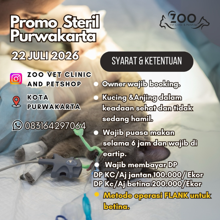 Promo Steril Zoo Vet Purwakarta Juli